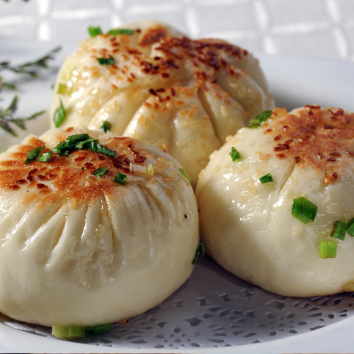 Savory Spring Onion & Pork Bun – 6 Pieces of Dim Sum Delight