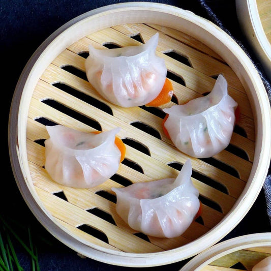 Mushroom & Prawn Har gow (Gluten-Free) – 12 Pieces of Delicate Flavor